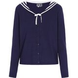 DreiMaster Maritim Gebreid vest  navy / wit