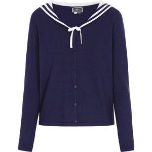 DreiMaster Maritim Gebreid vest  navy / wit