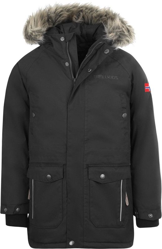Trollkids Kids Nordkapp Jacket Parka (Kinderen |zwart |waterdicht)