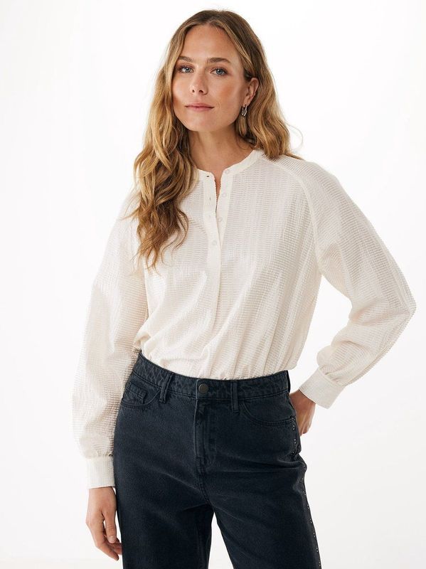 Mexx Top Raglan Pleat Off White Dames - Maat 44