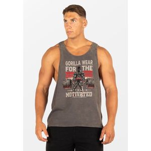 Gorilla Wear - Churchill Stringer - Verwassen Grijs - Oversized Fit