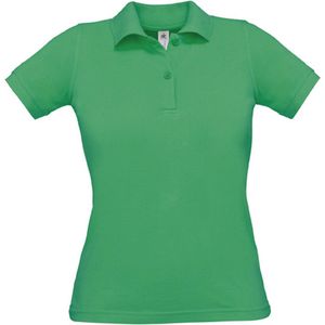 Polo Dames M B&C Kraag met knopen Korte mouw Kelly Green 100% Katoen