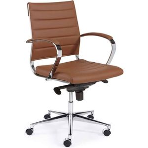 ABC Kantoormeubelen ergonomische bureaustoel design 600 lage rug bruin met wielen
