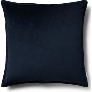 Riviera Maison Kussensloop 60x60 Zwart - RM Velvet Pillow Cover - Blauw