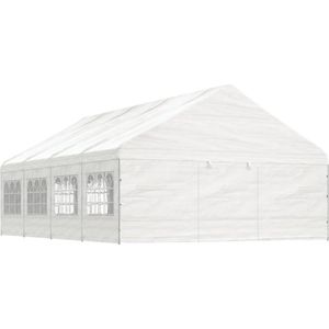 The Living Store Partytent - 8.92 x 5.88 x 3.75 m - Bescherming tegen zon - regen en wind - Praktisch ontwerp - PE materiaal - Stalen frame