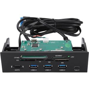 5.25 Inch Multifunction Dashboard - Internal Card Reader - PC Front Panel - Fast USB 3.0 Interface