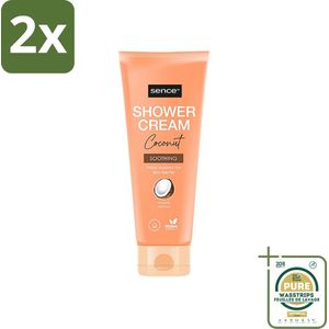 Sence - Coconut - Douchecrème - Verzorgend - 200 ml - Voordeelverpakking - 2 stuks - Douchecrème kokos - Kokos geur