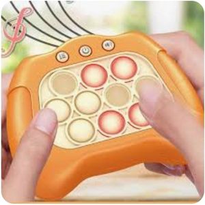 Ilso quick push pop-it controller - anti stress - reflex - fidget toys - fijne motoriek - oranje - inclusief batterijen