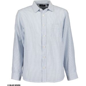 Blue Seven - overhemd - gestreept blauw/wit