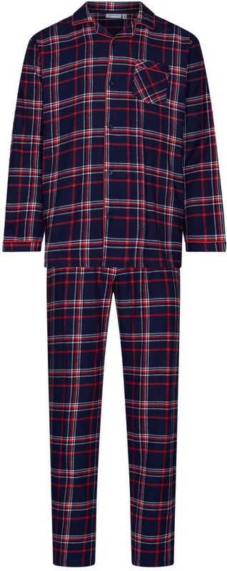 Pastunette - Aspen Ski - Pyjama - Donkerblauw - Katoen - Flanel - Geruit