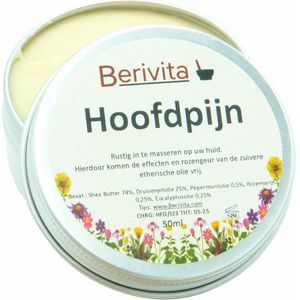 Hoofd Zalf - Shea Butter Geurzalf - Hoofdzalf met Pepermuntolie, Rozemarijnolie en Eucalyptus
