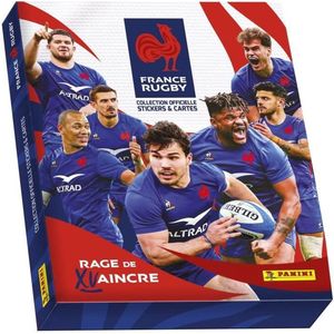 Collector Box Rugby Team van Frankrijk-Rage de Vaincre 1 Album + 18 Zakken + 3 Kaarten Limited Edition - PANINI