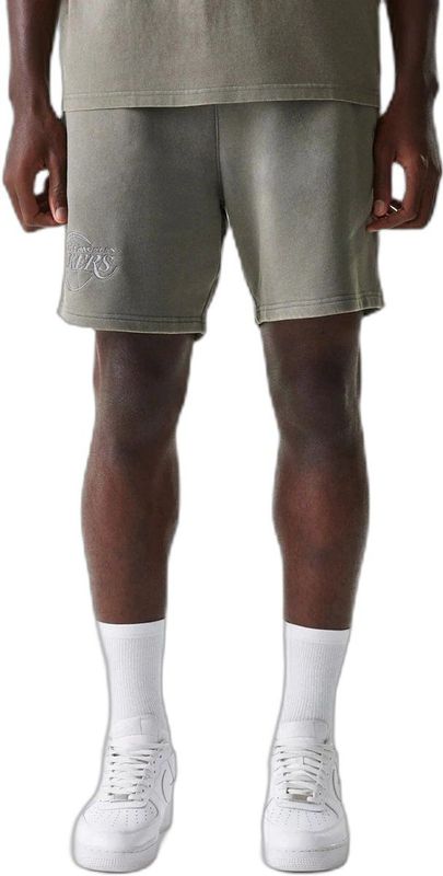 New Era NBA Korte Broeken Heren - Grijs - Maat L - Poly Fleece