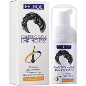 Haarstyling elastisch middel, vol en natuurlijk pluizig, hydraterend en verfrissend, haarstyling verzorging elastisch middel