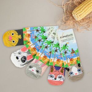 Animalsocks® Boerderij plezier - 5-pack sokken - Warme Sokken - Huissokken - 5 Paar - Maat 35-42 - Katoen - Unisex - Uniek cadeau - Kleurvol - Anti zweet