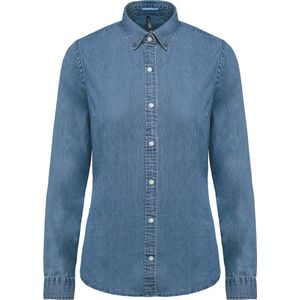 Kariban - K509 - Damesblouse - Chambray Blue - 100% Katoen