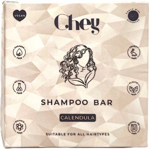 Chey Solid Shampoo bar Calendula - Sensitive Scalp (parfum vrij) - [Alle haartypes - Plastic vrij - Vrij van Parabenen/Sulfaat/Siliconen]