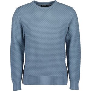Blue Seven heren trui - heren trui met relief - jeansblauw - 376403 - maat L