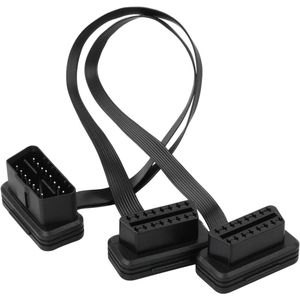 OBD2 Verlengkabel Y-Splitter 16-pins Mannelijk naar Dubbel Vrouwelijk - Diagnostische Onderdelen voor Auto's