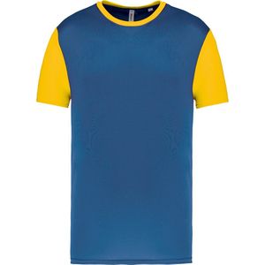 Tweekleurig herenshirt jersey met korte mouwen 'Proact' Royal Blue/Yellow - 3XL