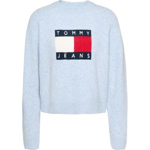 Tommy Jeans Trui Tjw Melange Vlag Zw - Streetwear - Vrouwen