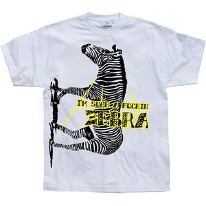 Hybris I'm Such A Fuckin Zebra T-Shirt SH-1-12028-LFH4-13 White-M