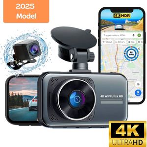Camigoo - D1 Pro - Dashcam - Ultra 4K & Full HD - Voor en Achter Camera - WiFi & GPS - 3 inch met App - 64GB SD Kaart