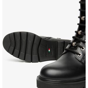 Nero Giardini - Veterlaarsjes - Zwart - Leer - Blokhak