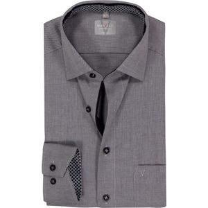 MARVELIS comfort fit overhemd, twill, zilvergrijs