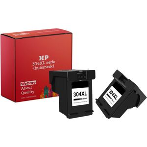 2-pack | Geschikt voor HP 304XL Inktcartridges - 2 zwarte inktcartridges - Geschikt voor DeskJet 2620 - 2630 - 3720 - 3750 - 3760 - 3762 - 3764 - Envy 5010 - 5020 - 5030 - 3JB05AE