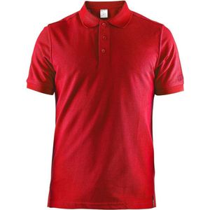Craft Casual Polo Pique Heren Rood maat M