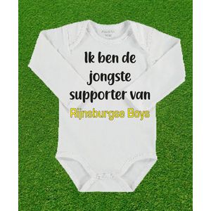 Rompertje jongste supporter van Rijnsburgseboys.