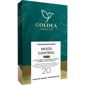 Goldea Health Mood Control - Supplement / Voedingssupplement ADD - ADHD - met oa 5-HTP Griffonia en kamille - 30 capsules