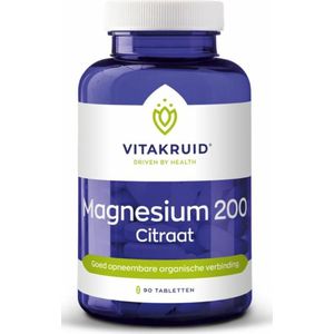 Vitakruid Magnesium 200 Citraat - 2 x 90 tabletten - Voordeelverpakking