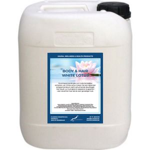 Body & Hair White Lotus 10 Liter - navulling - 2 in 1 voor lichaam en haar.