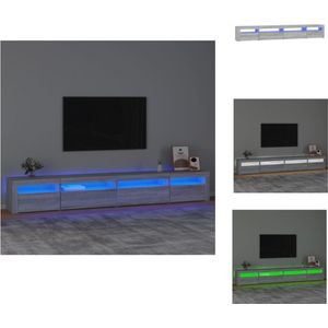 vidaXL TV-meubel - LED-verlichting - Grijs sonoma eiken - Afmetingen- 270 x 35 x 40 cm - Materiaal- Bewerkt hout - Kast