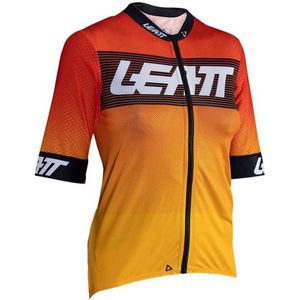 Leatt Mtb Endurance 6.0 Korte Mouw Wielertrui Oranje S Vrouw
