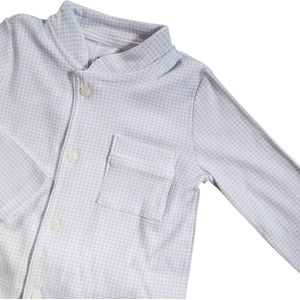 Babidu Pyjama blauw/wit geruit | Maat 110