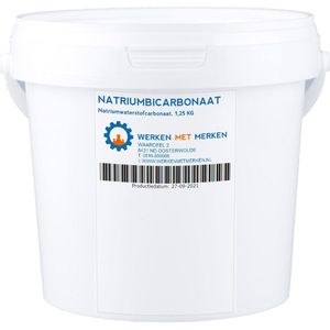 Baking Soda - Natriumbicarbonaat / PH-verhoger - Emmer, 1,25 KG