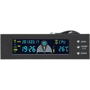 Computer 3 Fan Speed Controller CPU/HDD/SYS Temperatuurregeling LCD Voorpaneel 5,25 inch STW 5023, Computer Fan Controller met stabiele prestaties