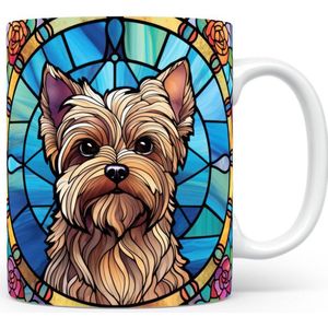 Mok met Yorkshire Terrier Beker voor koffie of tas voor thee, cadeau voor dierenliefhebbers, moeder, vader, collega, vriend, vriendin, kantoor
