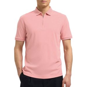 T-shirt - Effen - Katoen - Polokraag - Normale Pasvorm