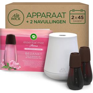 Essentiële Mist Luchtverfrisser Kit - Kalmerende Rozen - 2 Navullingen