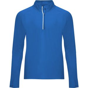 Royal Blue sportshirt van technisch weefsel met raglanmouwen en halve rits, reflecterende details model Melbourne maat S