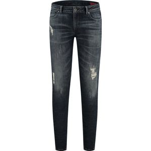 Purewhite - Jone Distressed Skinny Heren Skinny Fit Jeans - Blauw - Maat 30