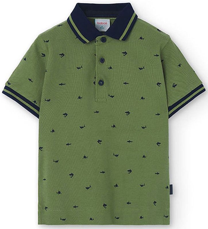 Boboli 738086 Korte Mouw Poloshirt Groen 7 Years Jongens