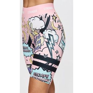 Stronger - Punch Bike Tights - Sport Tights - Dames - Roze - Maat M