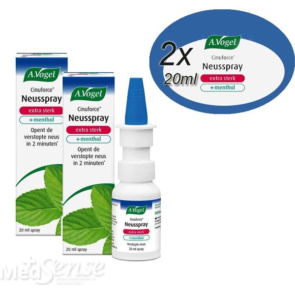 A.Vogel Cinuforce Forte + Menthol Spray Nasal Rhume Nez Bouché Flacon 20ml