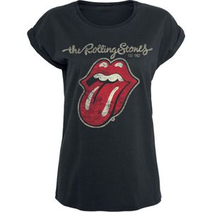 Rolling Stones, The Plastered Tongue T-shirt zwart L - Katoen - Band merch, Bands