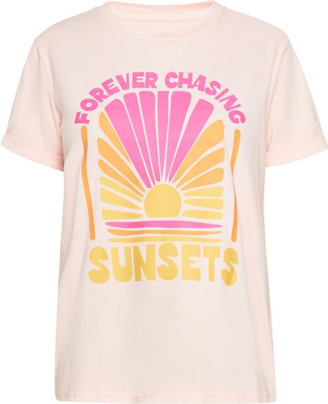 Usha BLUE LABEL - Shirt - Geel - Abrikoos - Pink